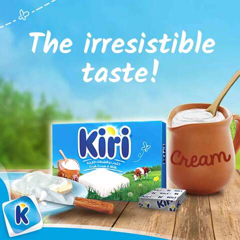 Kiri Spreadable Cream Cheese Squares, 24 portions x 2 packs,48 portions, 864g