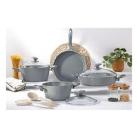 Avci Home Maker Hella Ceramic Coating Cookware Set Grey 9 PCS